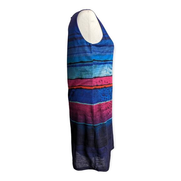 Desigual Sunset Stripe Sheath Dress Medium cobalt magenta - Picture 5 of 11